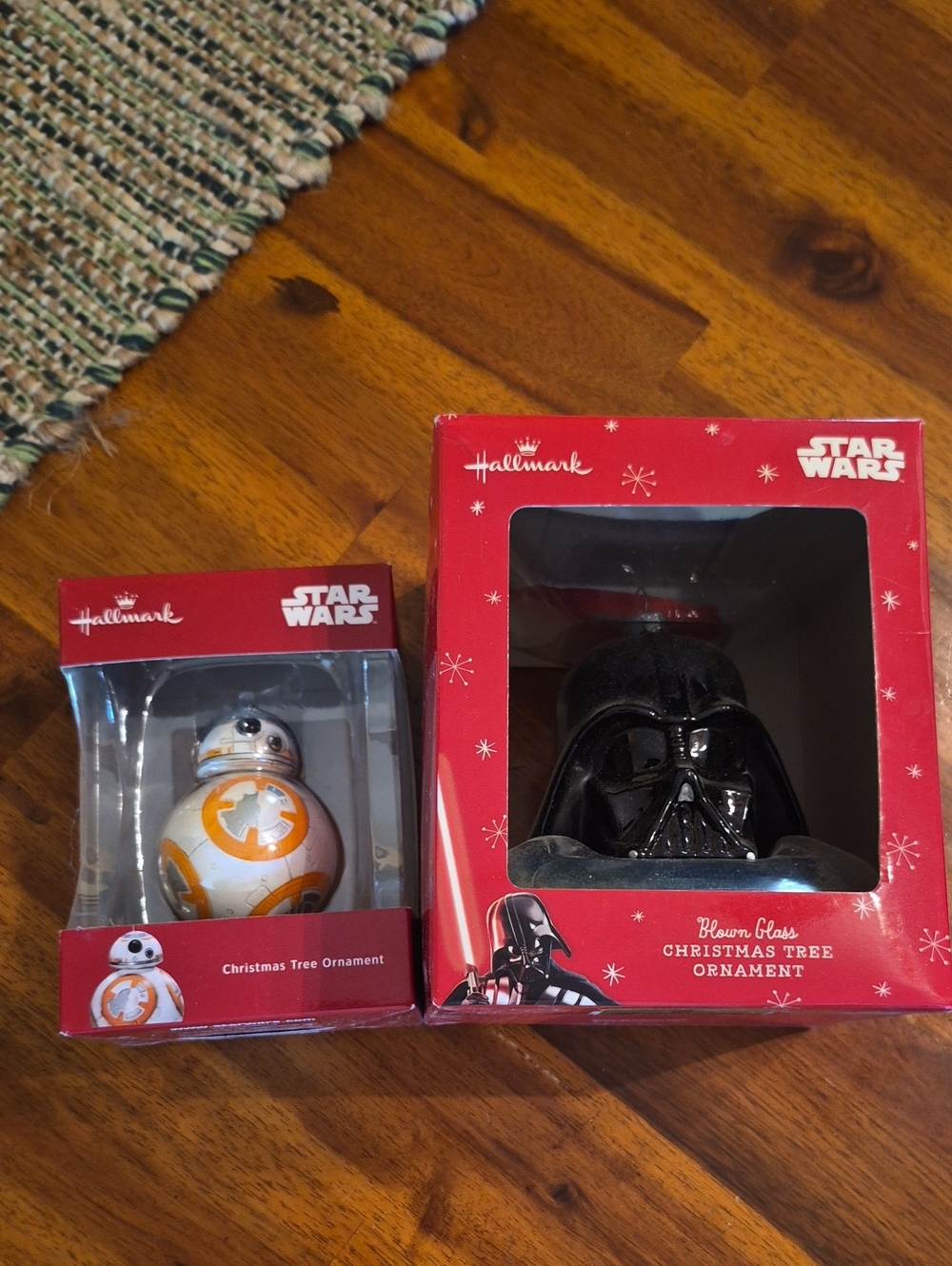 Hallmark Star Wars BBβ8 Orange & White and Darth Vader Vintage Ornament Duo